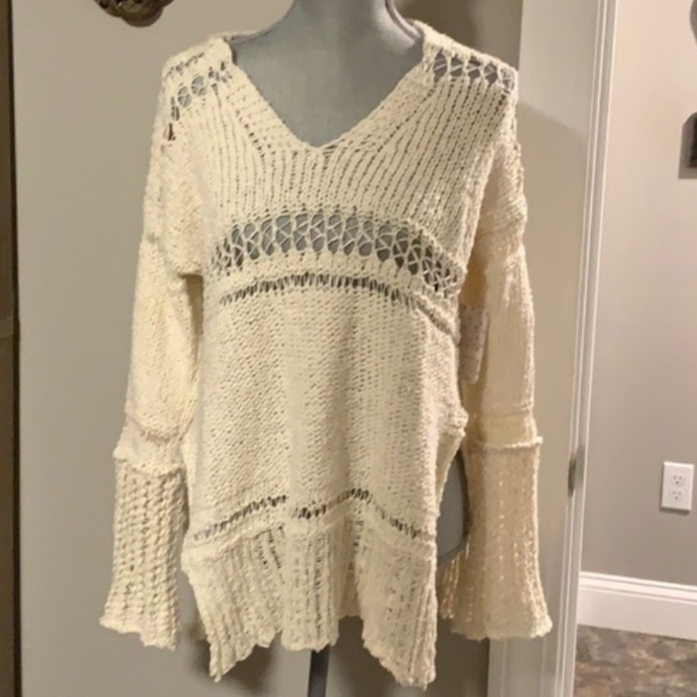 Free People Belong to You White Sweater | Size M - Picture 5 of 5